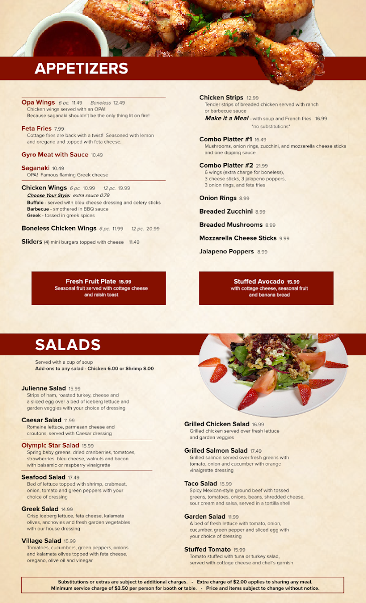 Olympic Star Restaurant Menu - Image 5